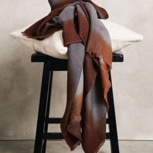 Simply Taupe Wool Throw by Studio Variously